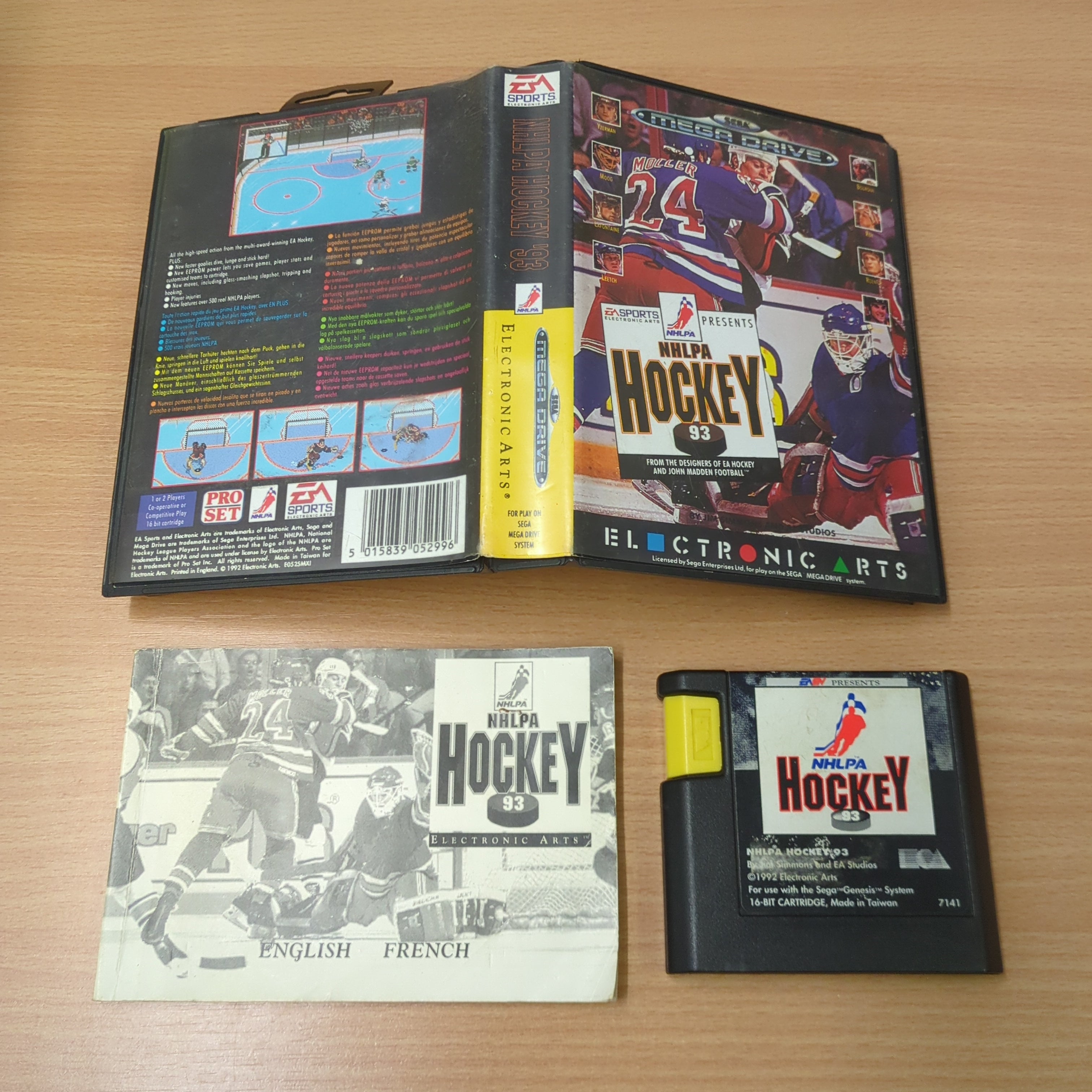 NHLPA Hockey 93 Sega Mega Drive game NHLPA Hockey 93 Sega Mega Drive game